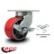 Service Caster 6 Inch Heavy Duty Red Poly on Cast Iron Caster with Brake and Swivel Lock SCC SCC-KP92S630-PUR-RS-SLB-BSL - alternate 6